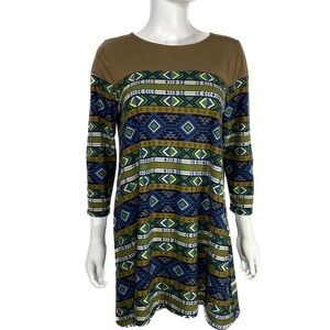 Bo Bel Micro Suede Asymmetrical Design 3/4 Sleeve Tunic Top